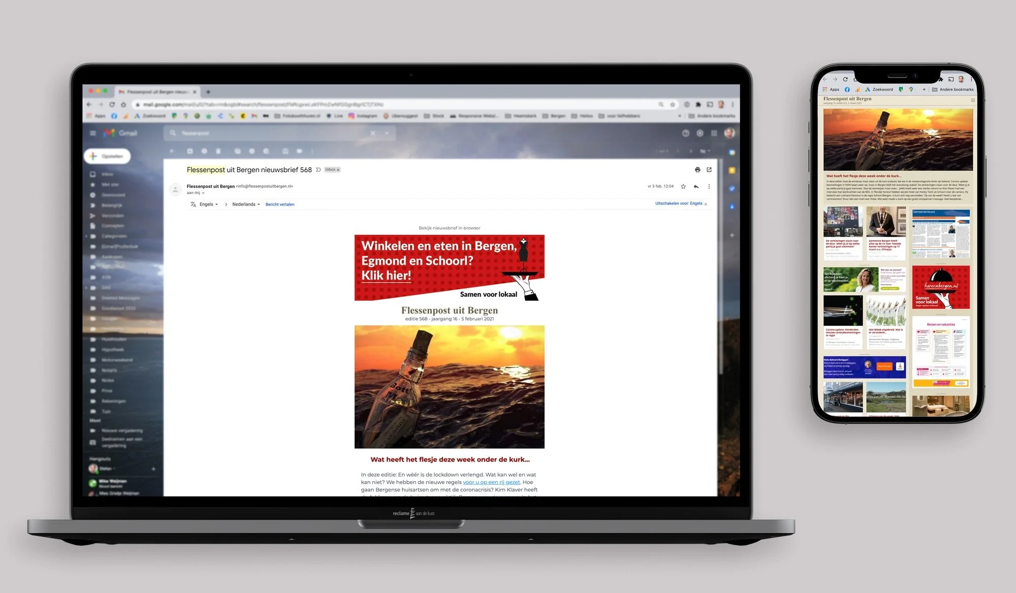 BES lokaal in een nieuwsbrief