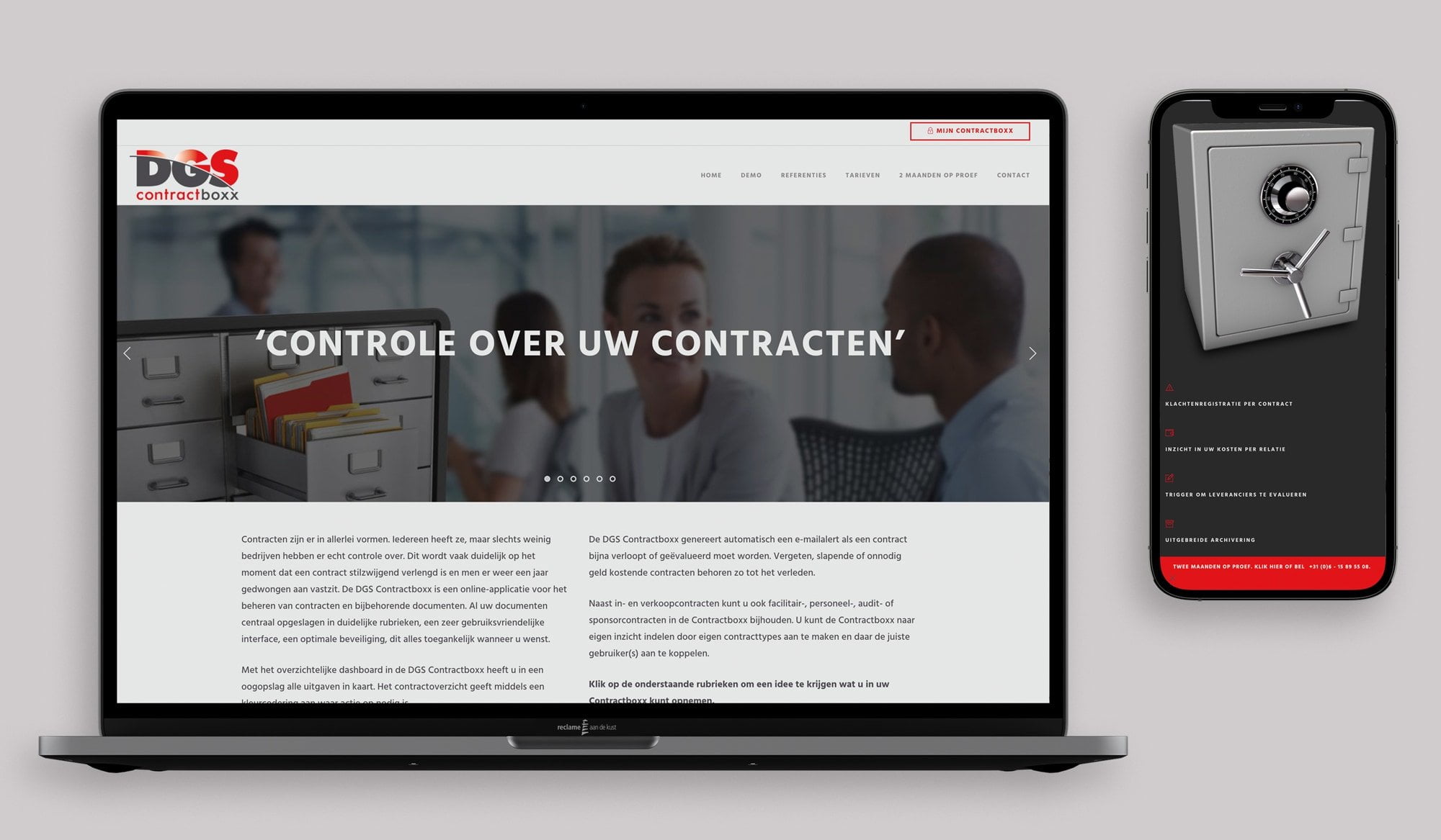 DGS Contractboxx website